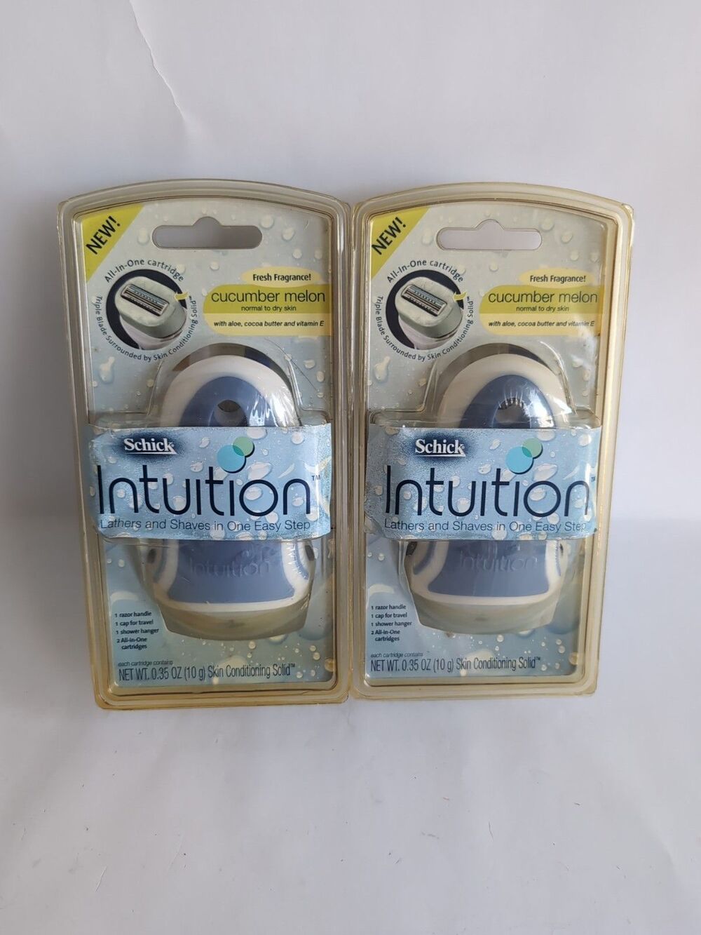 Schick Intuition Normal to Dry Skin Razor Original Smaller NIP Cucumber Melon